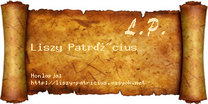 Liszy Patrícius névjegykártya